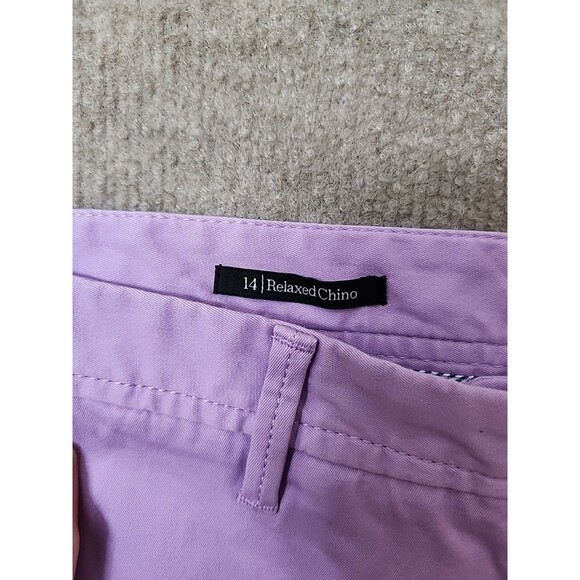 TALBOTS Relaxed Chino Pants Blue Womens 14 Lavender Purple Stretch - Picture 7 of 9